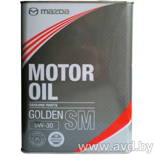 Купить Моторное масло Mazda Golden SM 5W-30 (K004-W0-512J) 4л  в Минске.