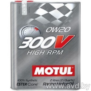 Купить Моторное масло Motul 300V High RPM 0W20 2л в Минске.