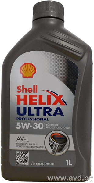 Купить Моторное масло Shell Helix Ultra Professional AV-L 5W-30 1л в Минске.