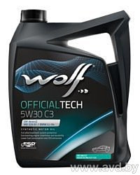 Купить Моторное масло Wolf Official Tech 5W-30 C3 5л  в Минске.