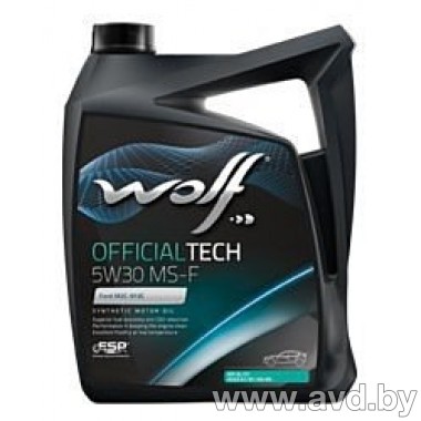 Купить Моторное масло Wolf Official Tech 5W-30 MS-F 4л  в Минске.