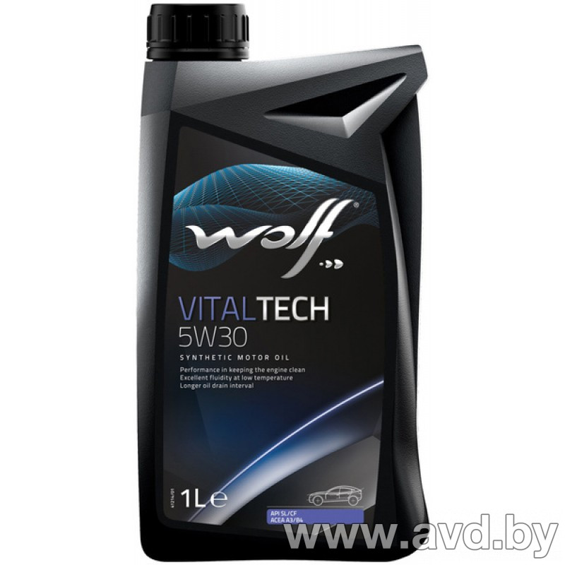 Купить Моторное масло Wolf Vital Tech 5W-30 1л  в Минске.