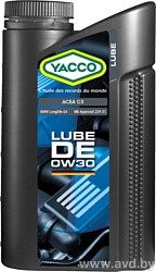 Купить Моторное масло Yacco Lube DE 0W-30 1л  в Минске.