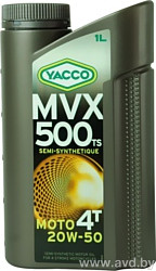 Купить Моторное масло Yacco MVX 500 TS 4T 20W-50 1л  в Минске.