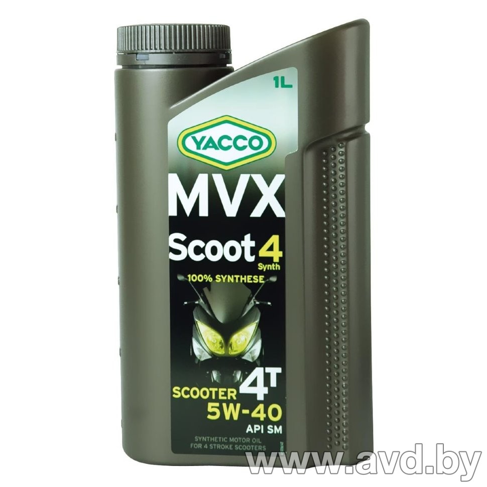 Купить Моторное масло Yacco MVX Scoot 4 Synth 5W-40 1л  в Минске.