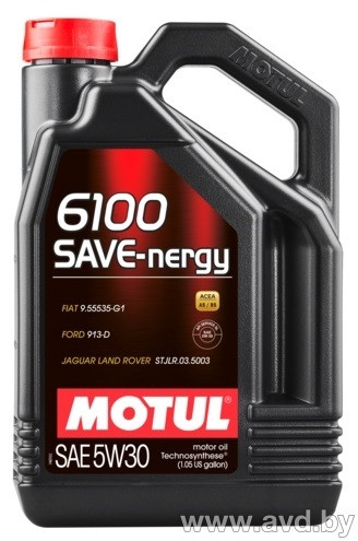 Купить Моторное масло Motul 6100 Save-Nergy 5W-30 5л в Минске.