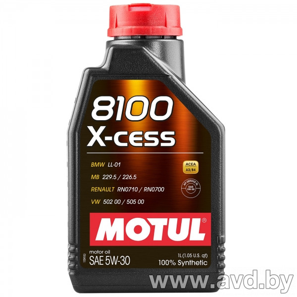 Купить Моторное масло Motul 8100 X-cess 5W-30 1л в Минске.
