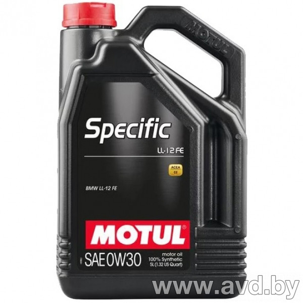 Купить Моторное масло Motul Specific LL-12 FE 0W-30 5л в Минске.