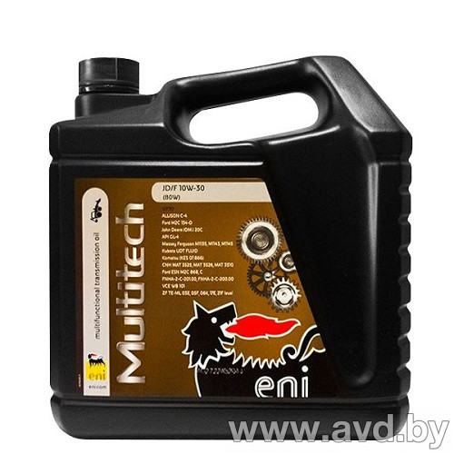 Купить Трансмиссионное масло Eni Multitech 80W/10W30 JD F 4л в Минске.