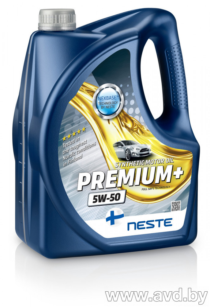 Купить Моторное масло Neste Premium Plus 5W-50 4л в Минске.