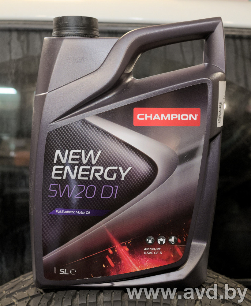 Купить Моторное масло Champion New Energy 5W-20 D1 5л в Минске.