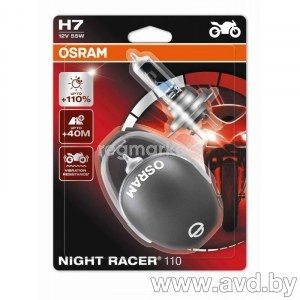 Купить Лампы автомобильные Osram Night Racer 110 Motorcycle H4 2шт (64193NR1-02B)  в Минске.