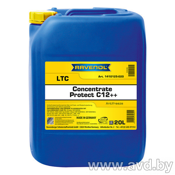 Купить Охлаждающие жидкости Ravenol LTC Lobrid Techn Coolant Concentrate 20л в Минске.