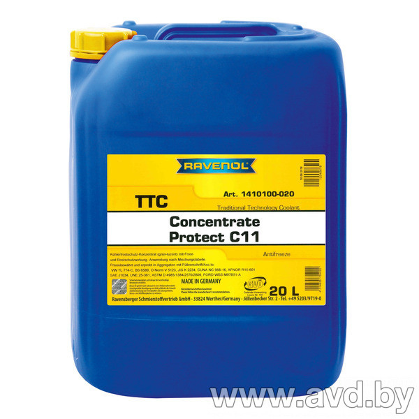 Купить Охлаждающие жидкости Ravenol TTC - Protect C11 Concentrate 20л в Минске.