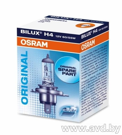 Купить Лампы автомобильные Osram Original Line H4 1шт [64193]  в Минске.