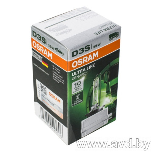 Купить Лампы автомобильные Osram Xenarc Ultra Life D3S 1шт (66340ULT)  в Минске.