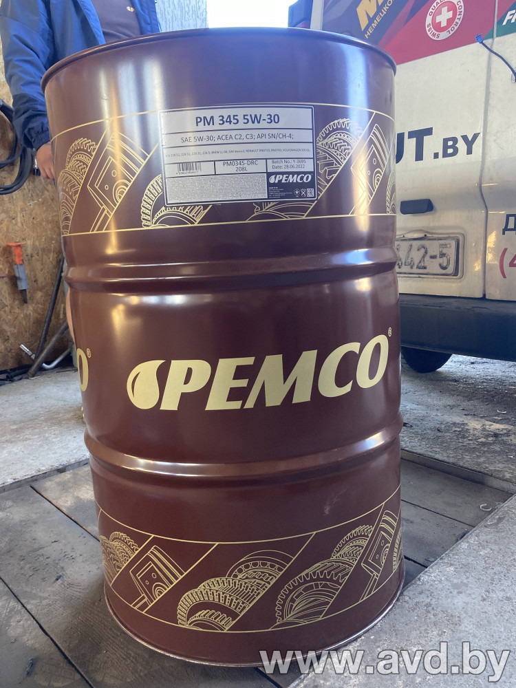 Купить Моторное масло Pemco iDRIVE 345 5W-30 API SN/CF 208л в Минске.