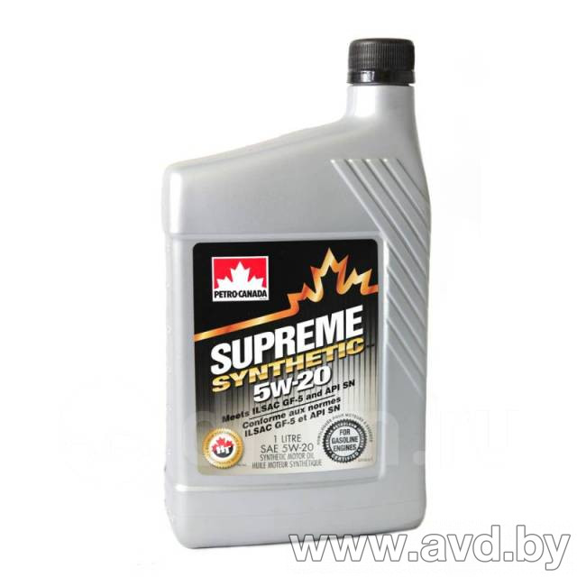 Купить Моторное масло Petro-Canada Supreme Synthetic 5W-20 1л  в Минске.