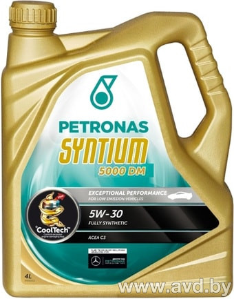 Купить Моторное масло Petronas Syntium 5000 DM 5W-30 4л  в Минске.
