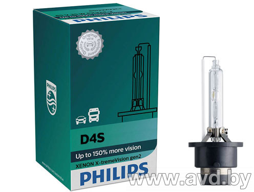 Купить Лампы автомобильные Philips D4S Xenon X-tremeVision gen2 1шт  в Минске.