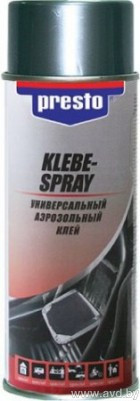 Купить Автокосметика и аксессуары Presto Универсальный аэрозольный клей 400мл (217593)  в Минске.