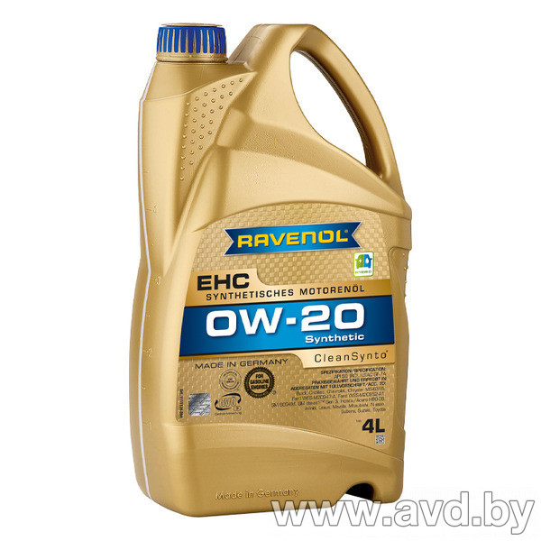 Купить Моторное масло Ravenol EHC 0W-20 4л  в Минске.