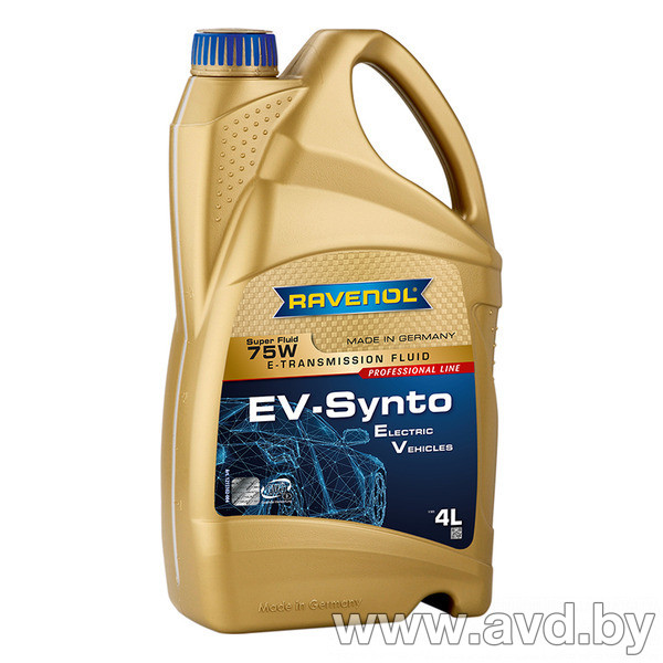 Купить Трансмиссионное масло Ravenol EV-Synto Super Fluid 75W E-TF 4л  в Минске.