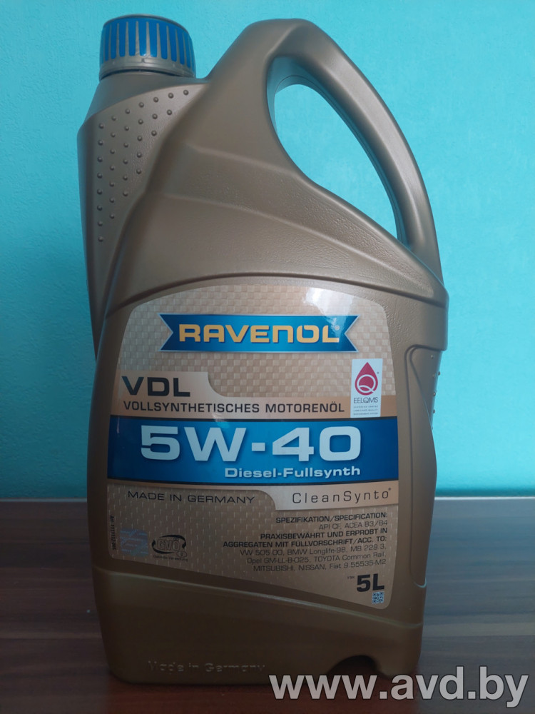 Купить Моторное масло Ravenol VDL 5W-40 5л в Минске.