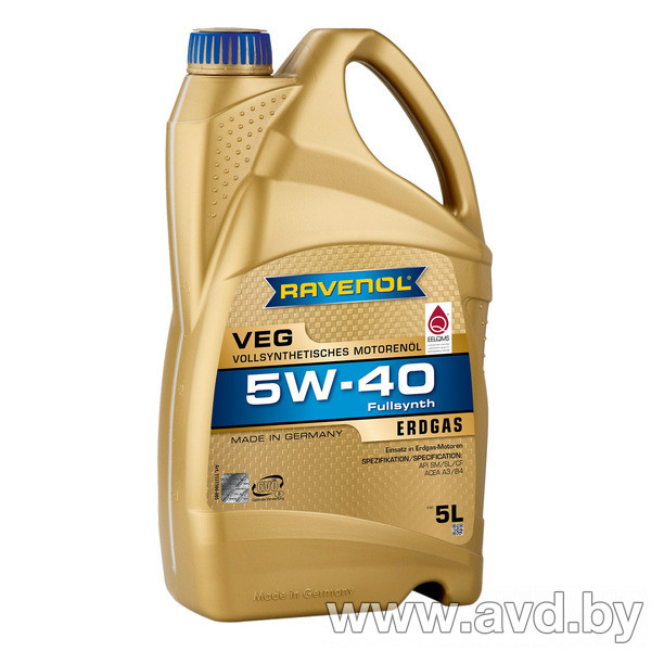 Купить Моторное масло Ravenol VEG 5W-40 4л в Минске.