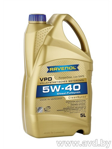 Купить Моторное масло Ravenol VPD 5W-40 5л  в Минске.