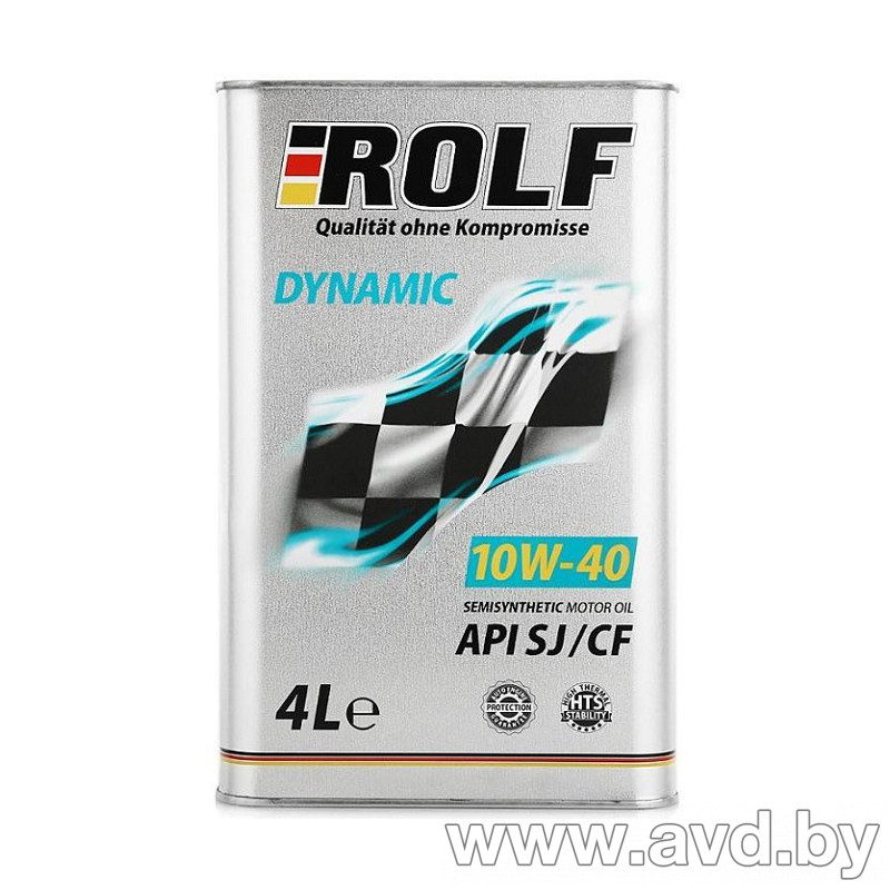 Купить Моторное масло ROLF Dynamic 10W-40 SJ/CF 4л в Минске.