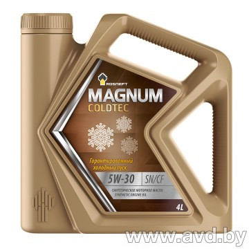 Купить Моторное масло Роснефть Magnum Coldtec 5W-30 4л в Минске.