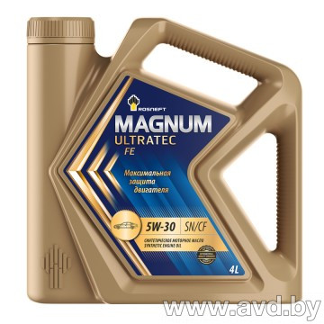 Купить Моторное масло Роснефть Magnum Ultratec FE 5W-30 4л в Минске.
