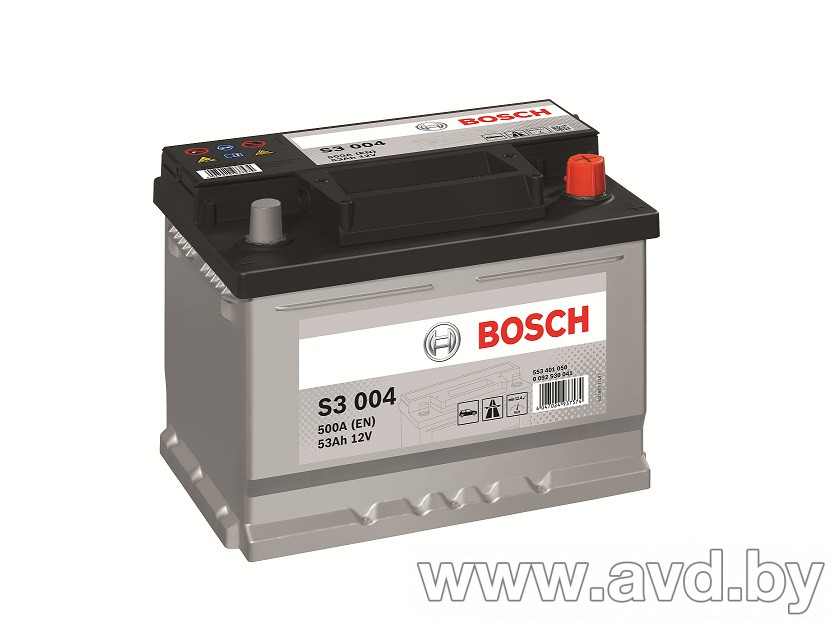 Купить Автомобильные аккумуляторы Bosch S3 004 553 400 047 (53 А/ч)  в Минске.