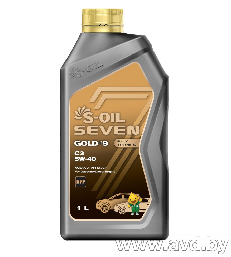 Купить Моторное масло S-OIL SEVEN GOLD 5W-40 1л  в Минске.