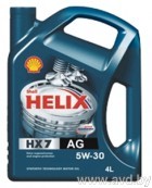 Купить Моторное масло Shell Helix HX7 AG 5W-30 4л  в Минске.