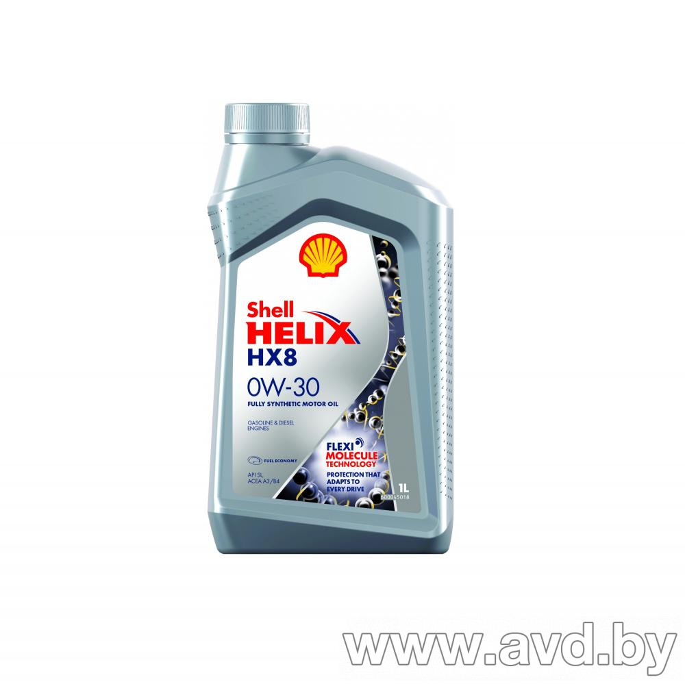 Купить Моторное масло Shell Helix HX8 0W-30 1л  в Минске.