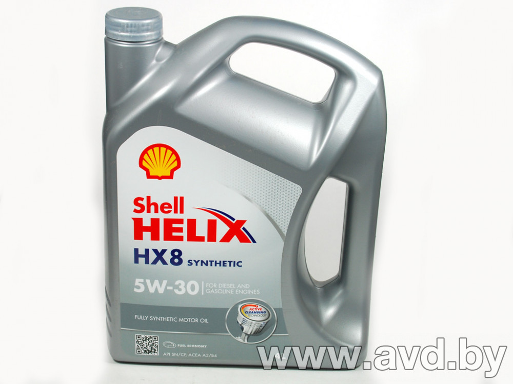 Купить Моторное масло Shell Helix HX8 Synthetic 5W-30 4л в Минске.