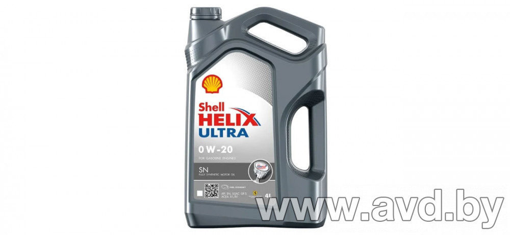 Купить Моторное масло Shell Helix Ultra SN 0W-20 4л в Минске.