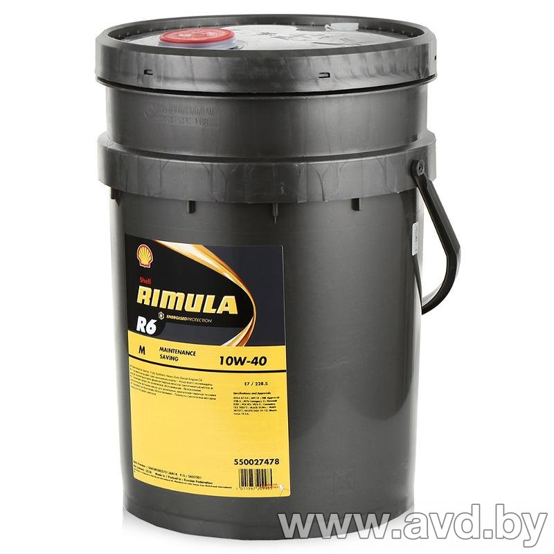 Купить Моторное масло Shell Rimula R6MS 10W-40 20л в Минске.