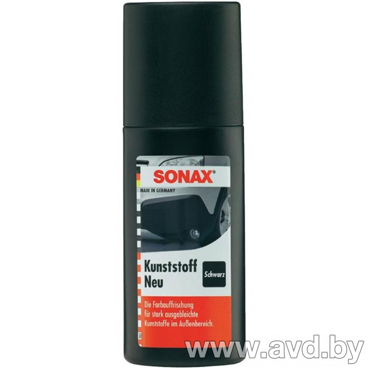 Купить Автокосметика и аксессуары Sonax Средство для обновления пластика (черный) 100ml (409100) в Минске.