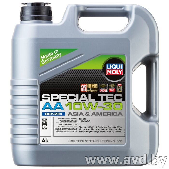 Купить Моторное масло Liqui Moly Special Tec AA 10W-30 Benzin 4л  в Минске.