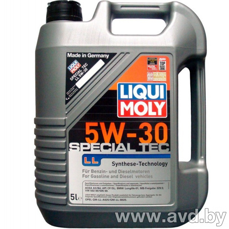 Купить Моторное масло Liqui Moly Special Tec LL 5W-30 5л в Минске.
