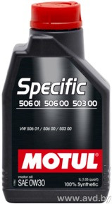 Купить Моторное масло Motul Specific VW 506.01/ 503.00/ 506.00 0W30 1л в Минске.