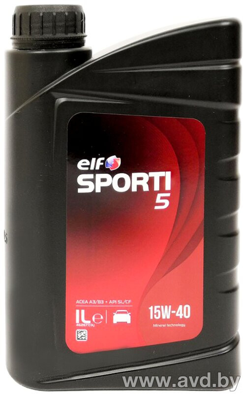Купить Моторное масло Elf SPORTI 5 15W-40 1л в Минске.