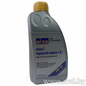 Купить Моторное масло SRS Viva 1 topsynth alpha LS 5W-40 1л  в Минске.