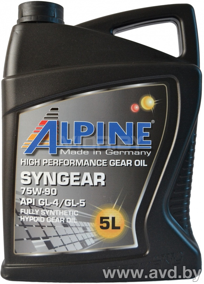 Купить Трансмиссионное масло Alpine Syngear 75W-90 5л  в Минске.