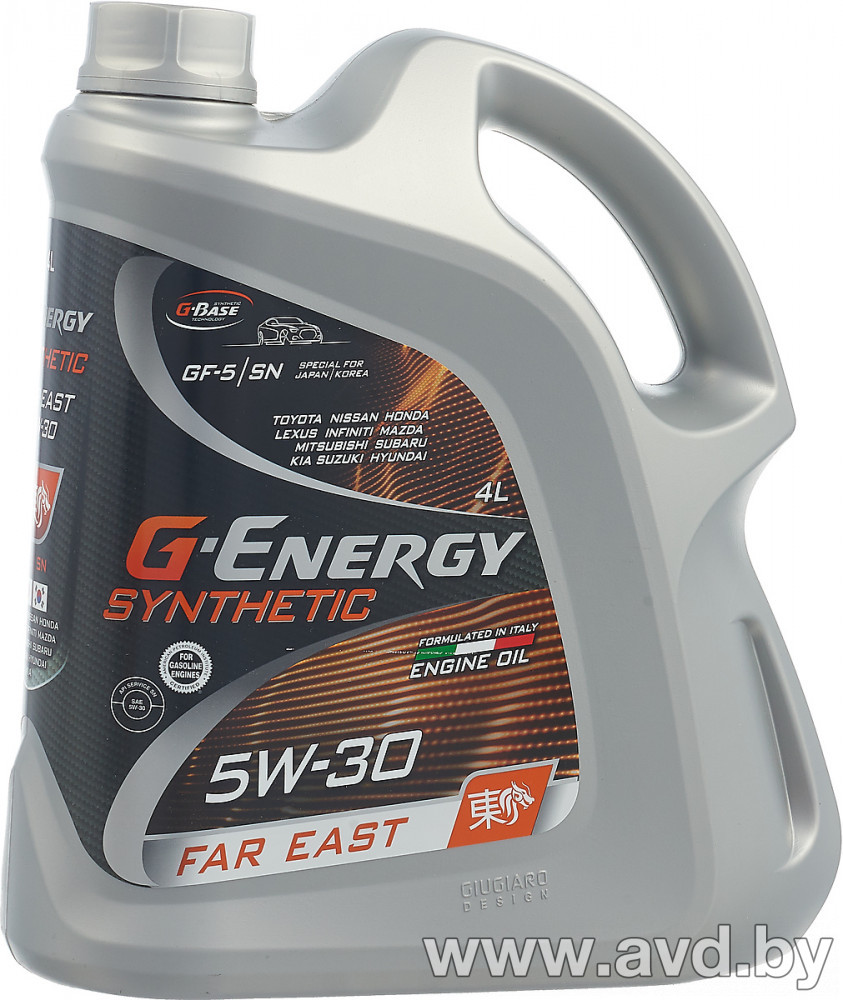 Купить Моторное масло G-Energy Synthetic Far East 5W-30 4л в Минске.