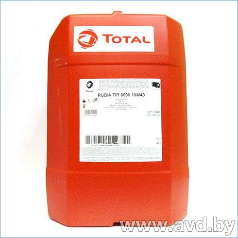 Купить Моторное масло Total Rubia TIR 8600 10W-40 20л  в Минске.