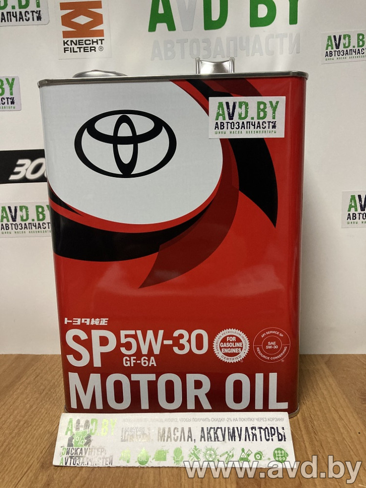 Купить Моторное масло Toyota 5W-30 SP (08880-13705) 4л в Минске.